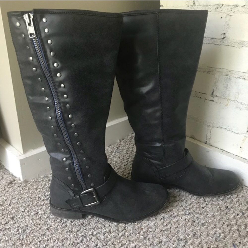 Madden Girl Cooper Women’s Riding Boot- Black